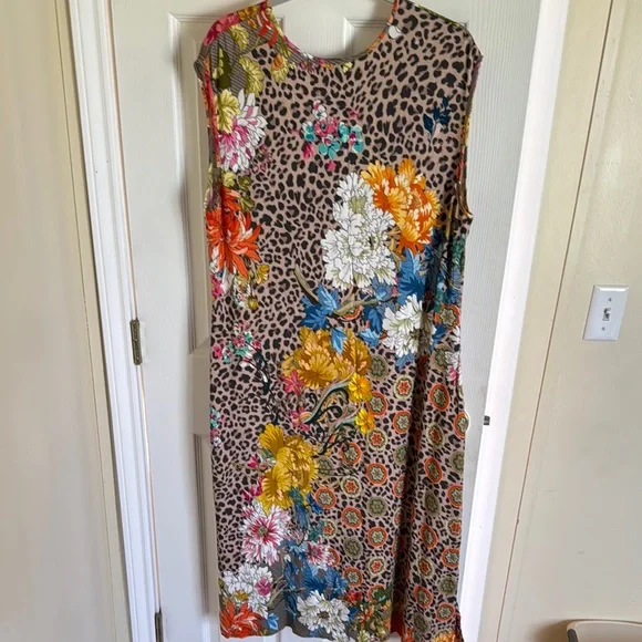 Floral Multicolor Johnny Was Sleeveless Dress - Picture 5 of 7